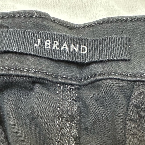 J Brand Jogger Pants Elastic Cuffs Zipper Fly & Button Close Ankle Zipper Black - Picture 5 of 11